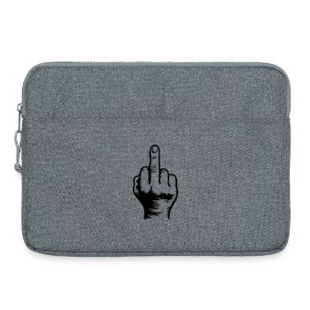 Mittelfinger - Laptoptasche 15" - Grau meliert - Vorne