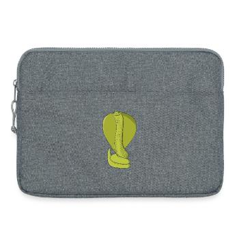Vibrant Lime Green Cobra - Laptop bag 15" - heather grey - Front