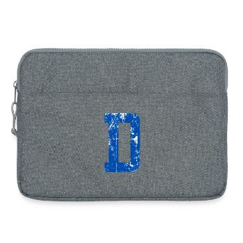 Lettre d sport rétro  - Sacoche pour ordinateur portable 15 pouces - gris chiné - Devant