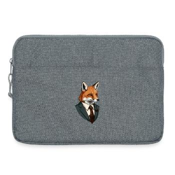 Fuchs im Anzug - Laptoptasche 15" - Grau meliert - Vorne