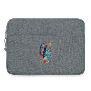 Cadeau de lézard grimpeur de gecko escaladeur de bloc - Sacoche pour ordinateur portable 15 pouces - gris chiné - Devant