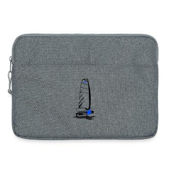 Foiling Moth Sailboat Foil Sailing Dinghy Moth - Laptop bag 15" - heather grey - Front