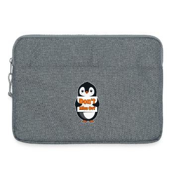 Penguin Sign: Don’t Miss Out - Laptop bag 15" - heather grey - Front