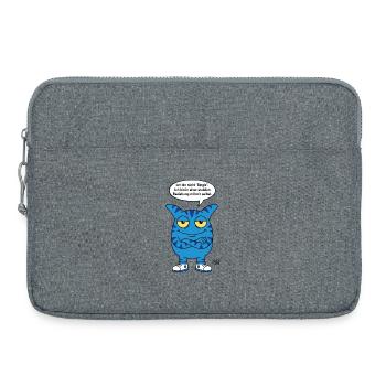 Relation stable avec moi-même - Zooki qui dit - Sacoche pour ordinateur portable 15 pouces - gris chiné - Devant