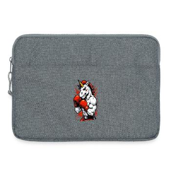 Illustration von Angry Unicorn Boxpower - Laptoptasche 15" - Grau meliert - Vorne