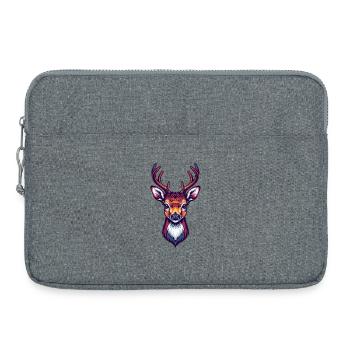 Tête de cerf Cool mignonne - Sacoche pour ordinateur portable 15 pouces - gris chiné - Devant