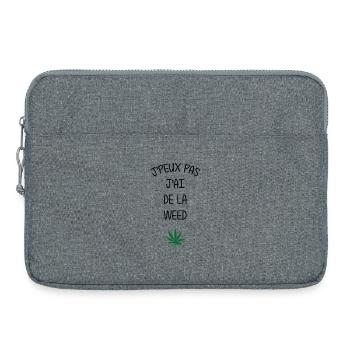 J'peux pas, j'ai de la weed  ! - Sacoche pour ordinateur portable 15 pouces - gris chiné - Devant