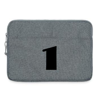 1. 1 AN. 1er ANNIVERSAIRE. ANNIVERSAIRE 1 AN - Sacoche pour ordinateur portable 15 pouces - gris chiné - Devant