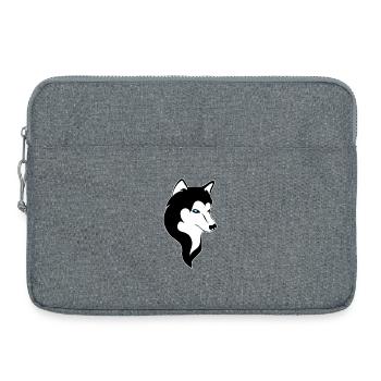 Husky Silhouette Blue Eyes - Laptop bag 15" - heather grey - Front