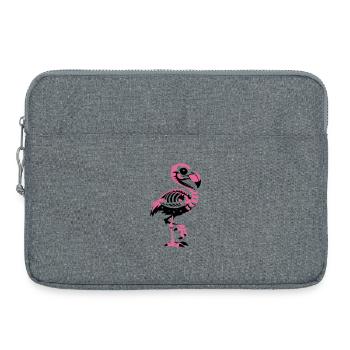 Flamingo Skelett Pink Gothic - Laptoptasche 15" - Grau meliert - Vorne
