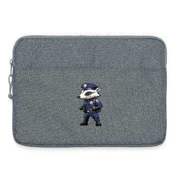 Badger Police - Laptop bag 15" - heather grey - Front