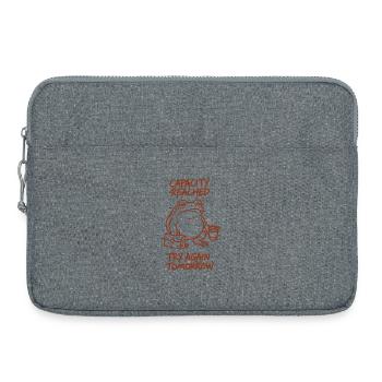 Capacity reached | Tomorrow again - Laptop bag 15" - heather grey - Front