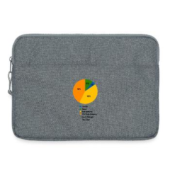 Hochsprung-Lebens-Tortendiagramm Lustige Sportkunst - Laptoptasche 15" - Grau meliert - Vorne