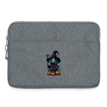Halloween - Zombie - Horreur - Sorcière - Sacoche pour ordinateur portable 15 pouces - gris chiné - Devant