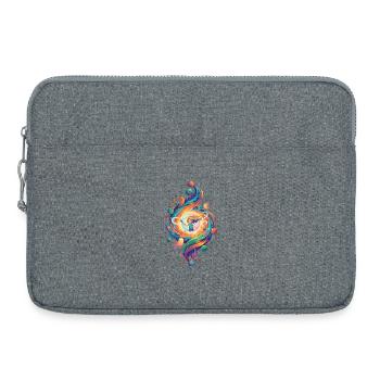 Regenbogen Mädchen Pinsel Farbwirbel Malerei Kunst - Laptoptasche 15" - Grau meliert - Vorne