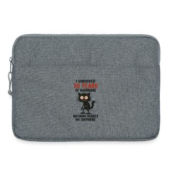 Cadeau du 30e anniversaire de mariage Mari Mari Épouse - Sacoche pour ordinateur portable 15 pouces - gris chiné - Devant