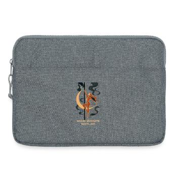Pole Dance Kunst: Where Strength Meets Art - Laptoptasche 15" - Grau meliert - Vorne