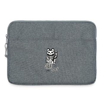 Skelett Winkekatze - Shake your Bones - Laptoptasche 15" - Grau meliert - Vorne