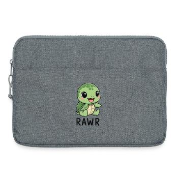 Cute Cartoon Turtle Monster Rawr Funny - Laptop bag 15" - heather grey - Front
