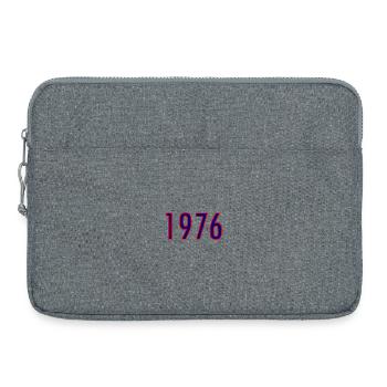 Year 1976 Neon Style - Laptop bag 15" - heather grey - Front