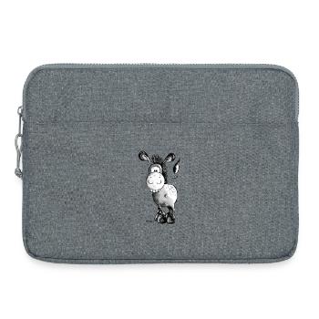 Funny Donkey - Horse - Animal - Laptop bag 15" - heather grey - Front