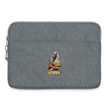 Akhenaton - Pharaon d'Egypte - Sacoche pour ordinateur portable 15 pouces - gris chiné - Devant