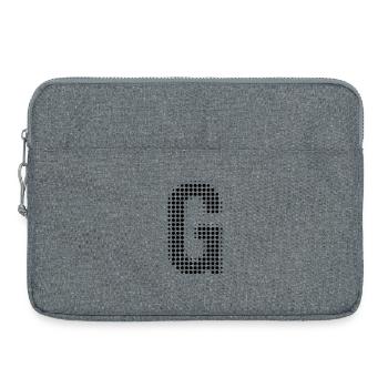 Lettre G initiale lettre points cadeau - Sacoche pour ordinateur portable 15 pouces - gris chiné - Devant