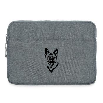Schäferhund - Laptoptasche 15" - Grau meliert - Vorne