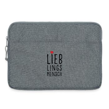 Lieblingsmensch - Laptoptasche 15" - Grau meliert - Vorne