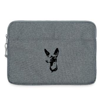 Podenco head - Laptop bag 15" - heather grey - Front
