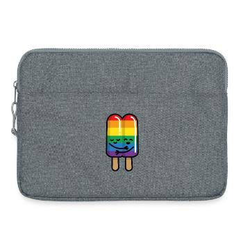 Crème glacée Gay Couple Rainbow Flag LGBT Gay Pride - Sacoche pour ordinateur portable 15 pouces - gris chiné - Devant