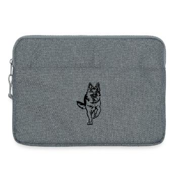 Deutscher Schäferhund - Laptoptasche 15" - Grau meliert - Vorne