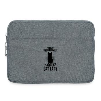 Chat Mamie - Sacoche pour ordinateur portable 15 pouces - gris chiné - Devant