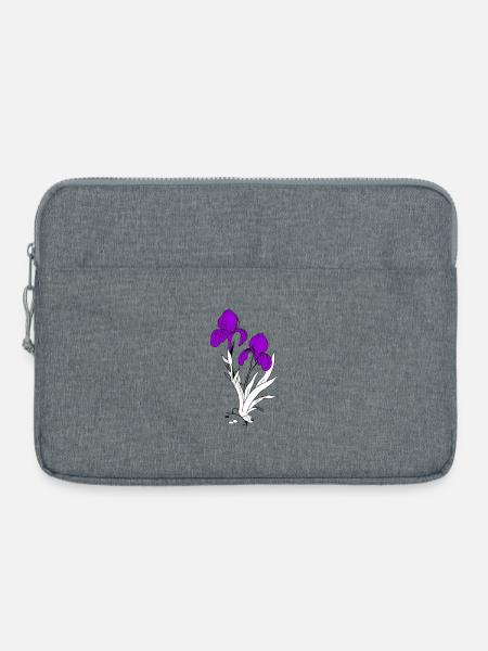 Lilie - Laptoptasche 15" - Grau meliert
