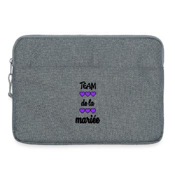 ZUKÜNFTIGE BRAUT. Junggesellinnenabschied. HOCHZEIT. MANNSCHAFT. TEAM BRIDAL - Laptoptasche 15" - Grau meliert - Vorne