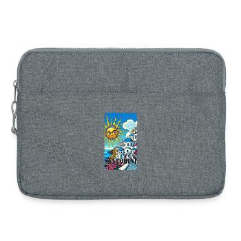 Vacances à Santorin, Grèce, Volcan Akrotiri - Sacoche pour ordinateur portable 15 pouces - gris chiné - Devant