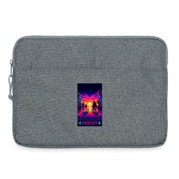Phuket Thailand Sonnenuntergang Design - Laptoptasche 15" - Grau meliert - Vorne