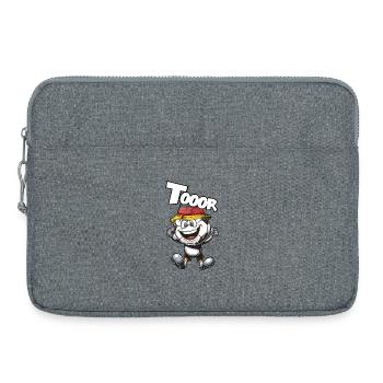Tooor Ballheld mit Hut Cartoon - Laptoptasche 15" - Grau meliert - Vorne