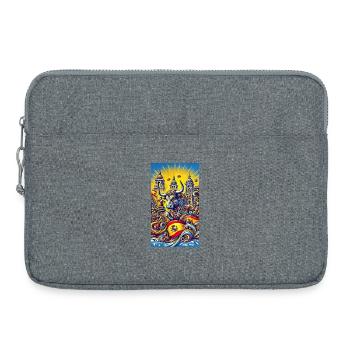Taureau espagnol Espana design - Sacoche pour ordinateur portable 15 pouces - gris chiné - Devant