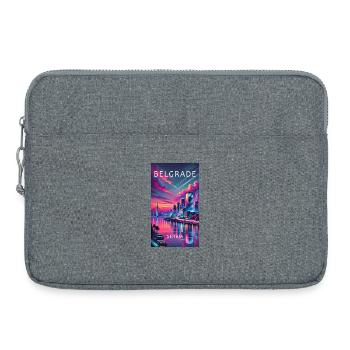 Belgrade Serbia city design - Laptop bag 15" - heather grey - Front