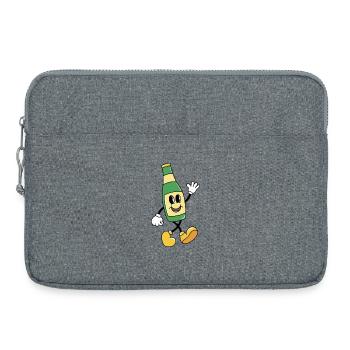 Bière - Sacoche pour ordinateur portable 15 pouces - gris chiné - Devant