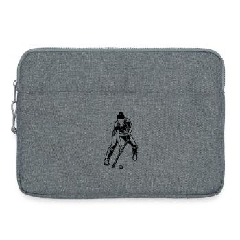 Field hockey player girls - Laptop bag 15" - heather grey - Front