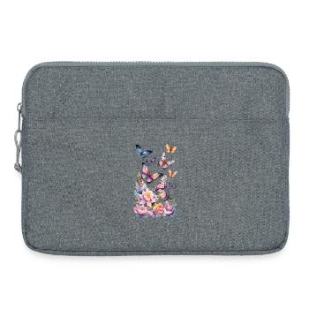 Magie des papillons - Art, couleurs et élégance - Sacoche pour ordinateur portable 15 pouces - gris chiné - Devant
