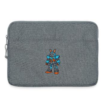 Lapin Mecha - Sacoche pour ordinateur portable 15 pouces - gris chiné - Devant