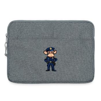 Police des singes - Sacoche pour ordinateur portable 15 pouces - gris chiné - Devant