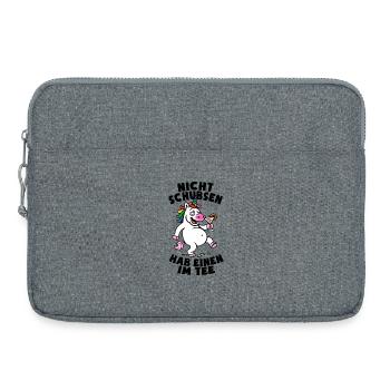 Ne poussez pas à en avoir un dans le thé - licorne - boisson - Sacoche pour ordinateur portable 15 pouces - gris chiné - Devant