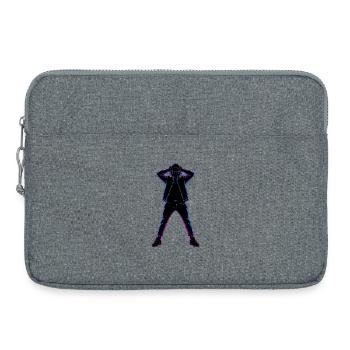 Silhouette rave berlinoise – Neon Night Vibes - Sacoche pour ordinateur portable 15 pouces - gris chiné - Devant