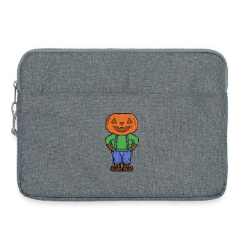 Tête de citrouille Kid - Sacoche pour ordinateur portable 15 pouces - gris chiné - Devant