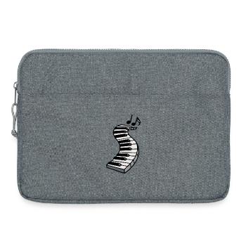 Clavier de piano balancé - Sacoche pour ordinateur portable 15 pouces - gris chiné - Devant