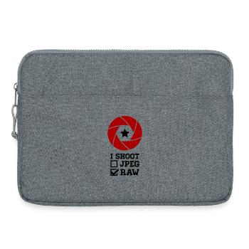 Je photographie – Conception d’appareils photo pour photographes - Sacoche pour ordinateur portable 15 pouces - gris chiné - Devant
